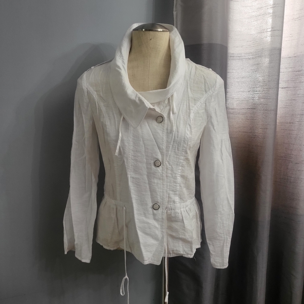 Elegant White Women's Suit Jacket